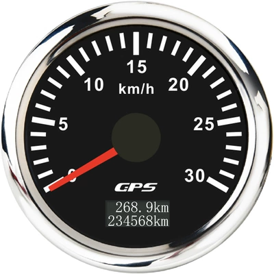 Motorcycle Ship Gps Speedometer automobile instrument - silver-edge-black-bottom-30kmh