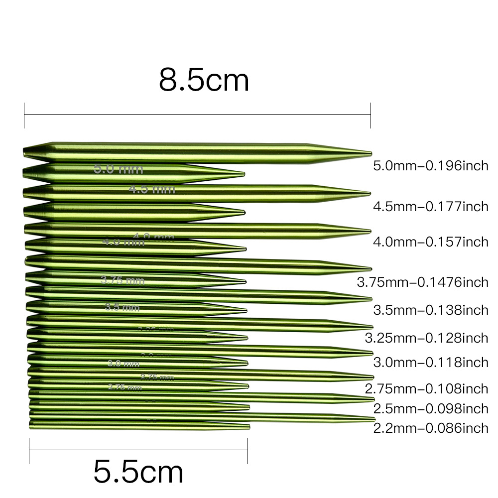 Herramientas de tejido transfronterizas de alúmina desmontable aguja de anillo fino multifuncional 5 + 8 aguja de manga 10 paquetes