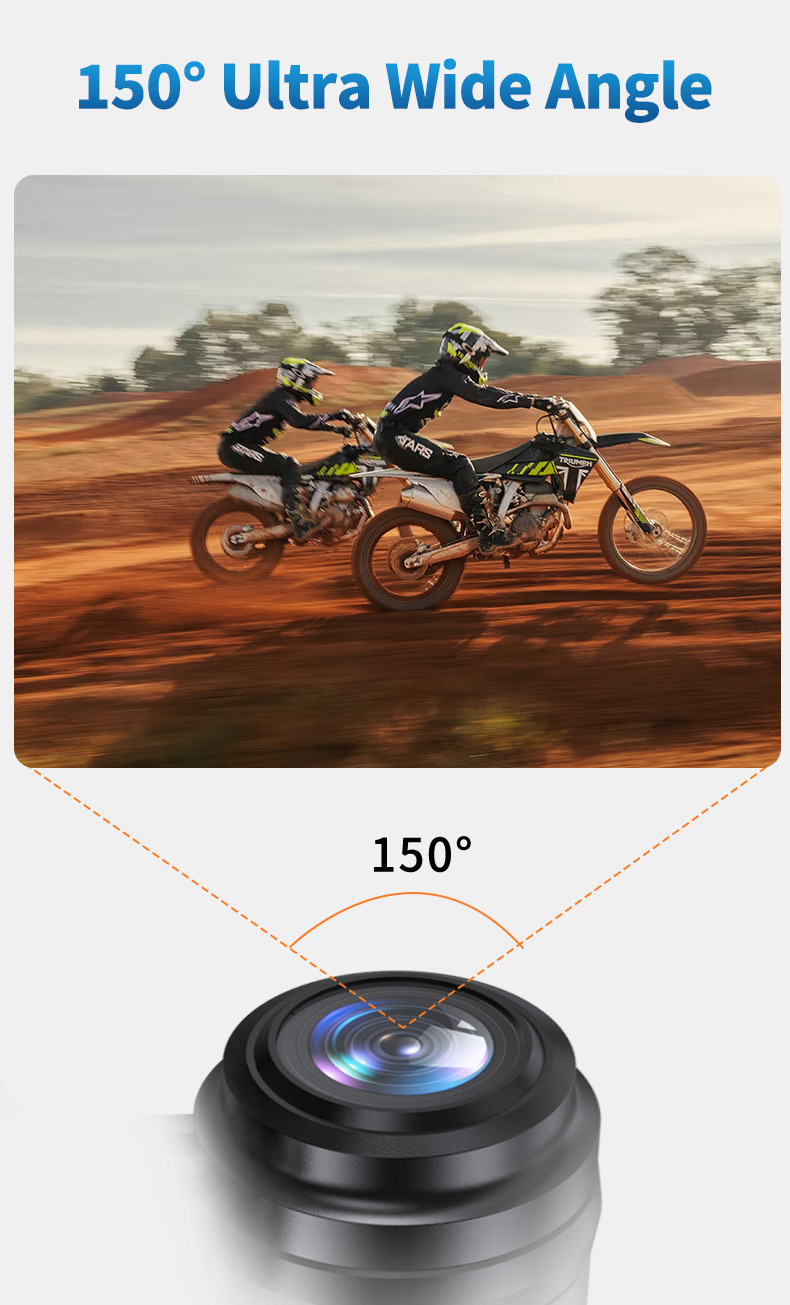 Cross-border motorcycle driving recorder HD 1080 touch 3.16 inch WiFi front and rear dual recording locomotive recorder