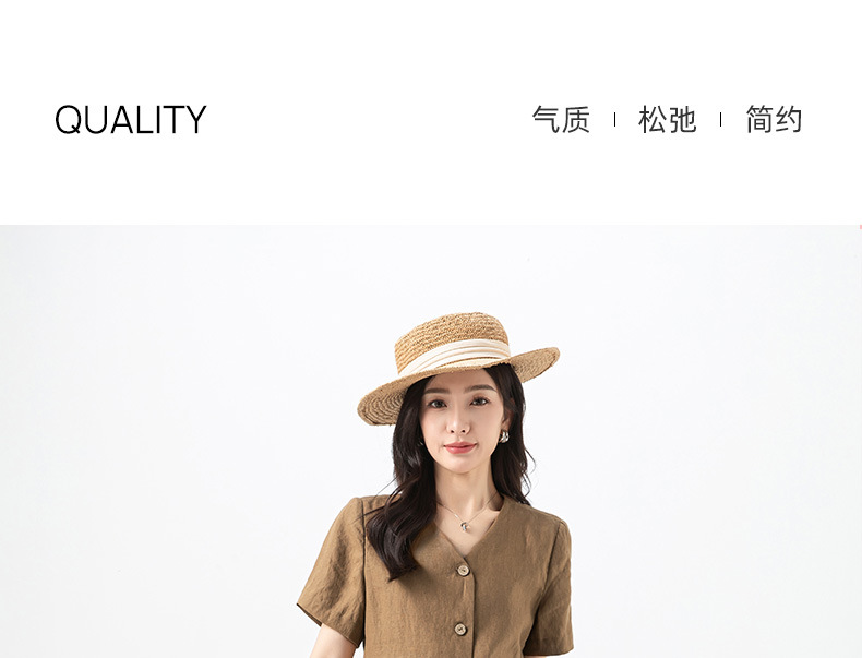 Bộ đồ vải lanh cổ điển Xinge cho nữ: áo khoác ngắn tay rộng rãi mỏng mùa hè và chân váy tôn dáng — Váy kaki (65356) chi tiết 3