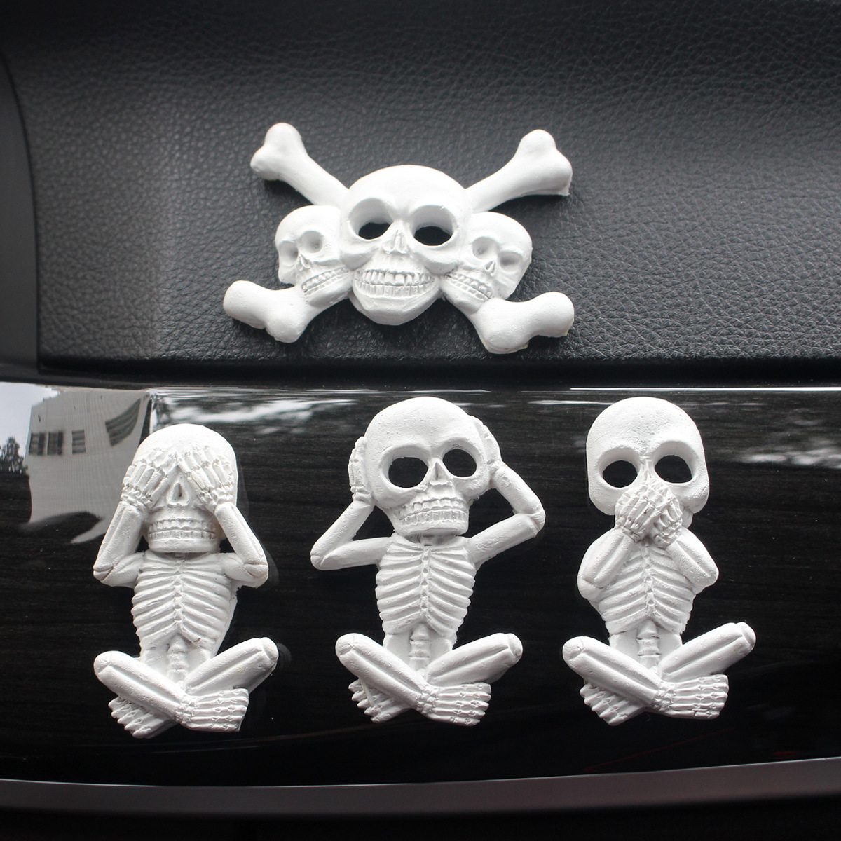 New Halloween Party Decoration Car Stickers Refrigerator Stickers Ghost Festival Scene Layout Wall Window Skeleton 