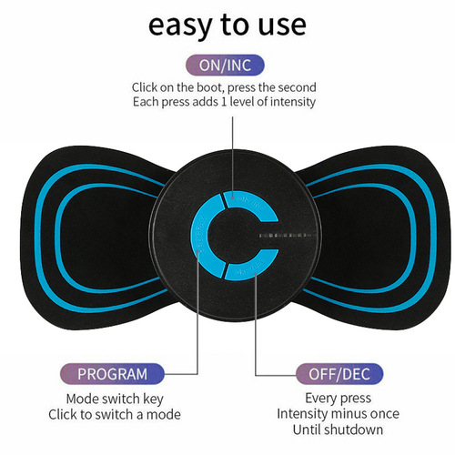 Cross-border hot selling cervical massage patch EMS mini cervical massager electronic pulse shoulder and neck massager manufacturer