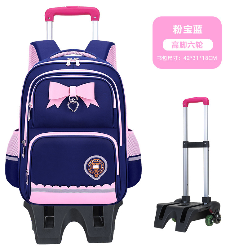 26 nuevas mochila de tirón para estudiantes de escuela primaria para mujeres 2 - 3 - 6 grados mochila de hombro para niños desmontable a prueba de agua de gran capacidad