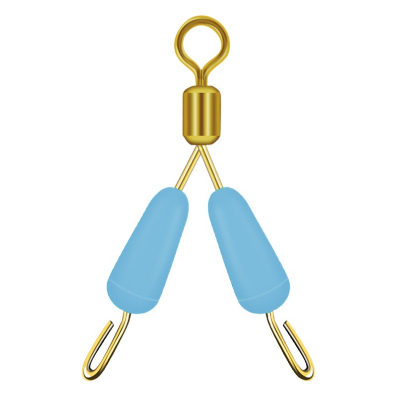 Divisor de gancho rápido horquilla abrazadera ocho anillo conector tres horquilla abrazadera accesorios de artes de pesca