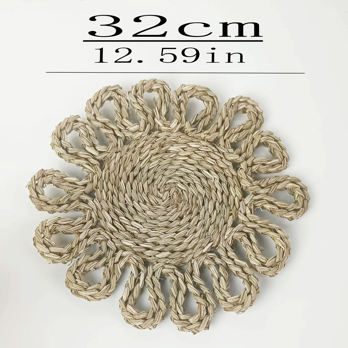 Gran por mayor tejido de paja artesanal tejido de caña personalidad característica de la decoración de pared del dormitorio estilo nórdico