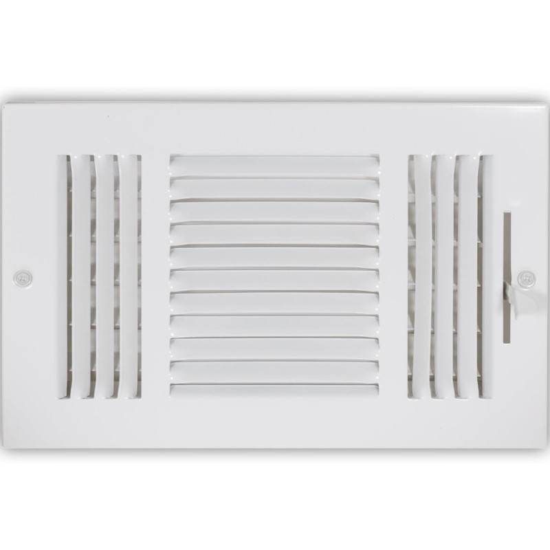 4호 금속 블라인드 통풍구 3방향 6inch X 10inch