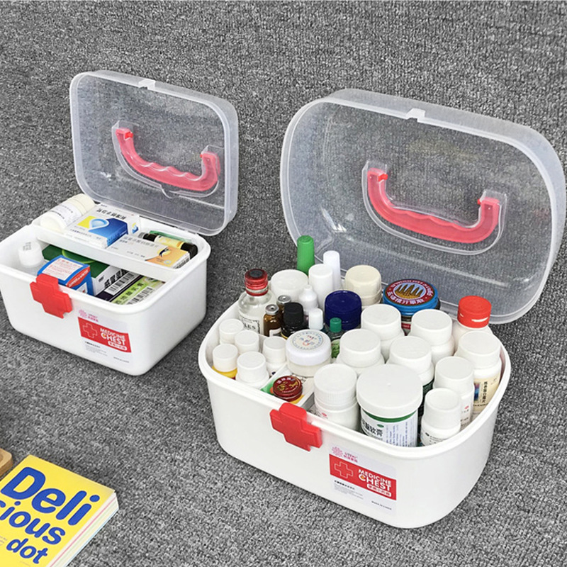 Household small medicine box children's medicine storage box household medicine box plastic portable medical first aid box