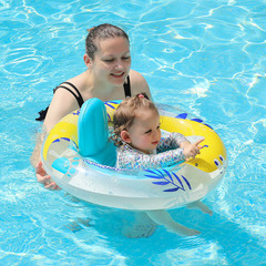 Swicko Children's Swim Ring with Detachable Sunshade Dinosaur Shape Seat Ring Baby Swim Play Seat Ring