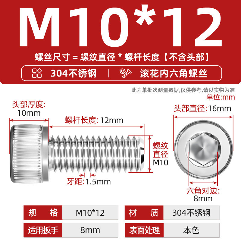 Болт Tianzhuo Hardware M10*12