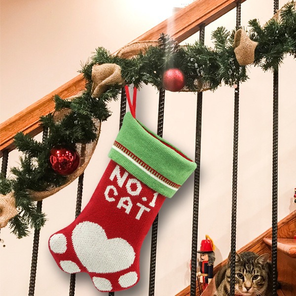 Amazon Navidad regalos de Navidad decoraciones calcetines garras de perro letras decoraciones del árbol de Navidad chimenea calcetines