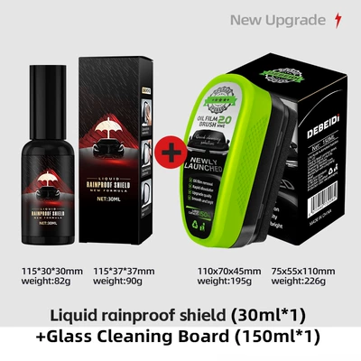 Cross-Border Popular Product Debedi Water Glass agent - worry-free-on-rainy-days-pure-english-version-1-pack-of-oil-film-wipe-1-pack-of-rainproof-agent