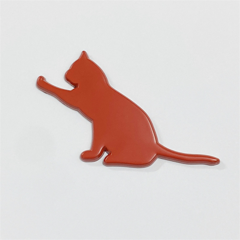 Adesivo decorativo per frigorifero, in metallo, personalizzato, con marchio laterale per auto, con gatto bianco, antigraffio, impermeabile_voghion.com