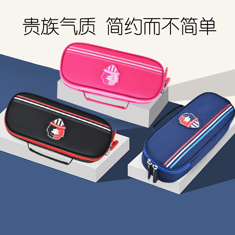 Gran capacidad creativa británica lienzo lápiz caso niños de la escuela primaria simple Oxford paño niños y niñas lápiz papelería caja