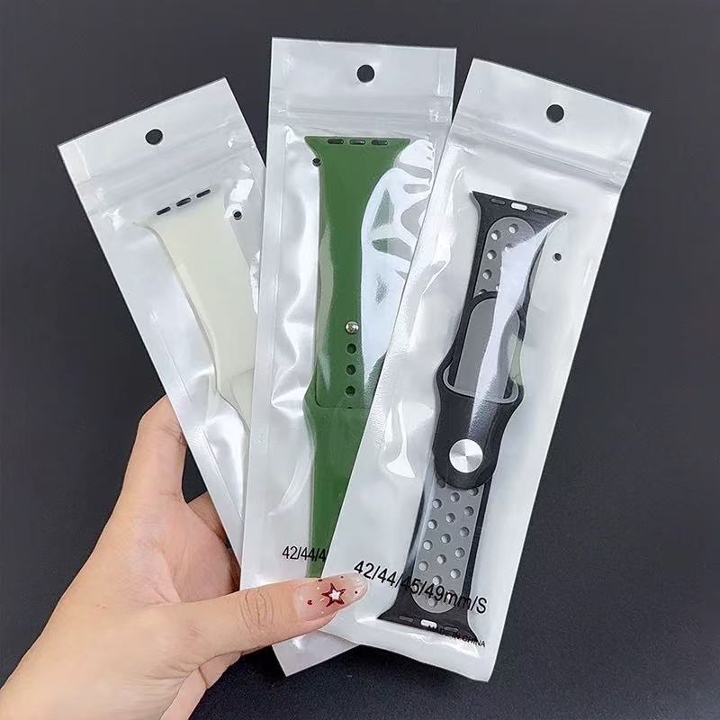 Long Strap Bag Logo Smart Watch Bag Apple Huawei Strap Yin and Yang Bone Bag Self-sealing Bag Pearlescent Bag