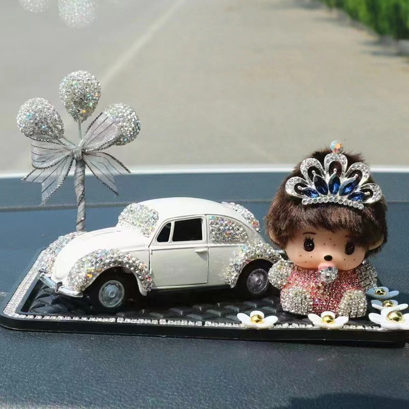 Artículo creativo de la chica del mar adornos de automóviles perfume encantador ángel perfume de automóvil perla base de diamante perfumado perdurable
