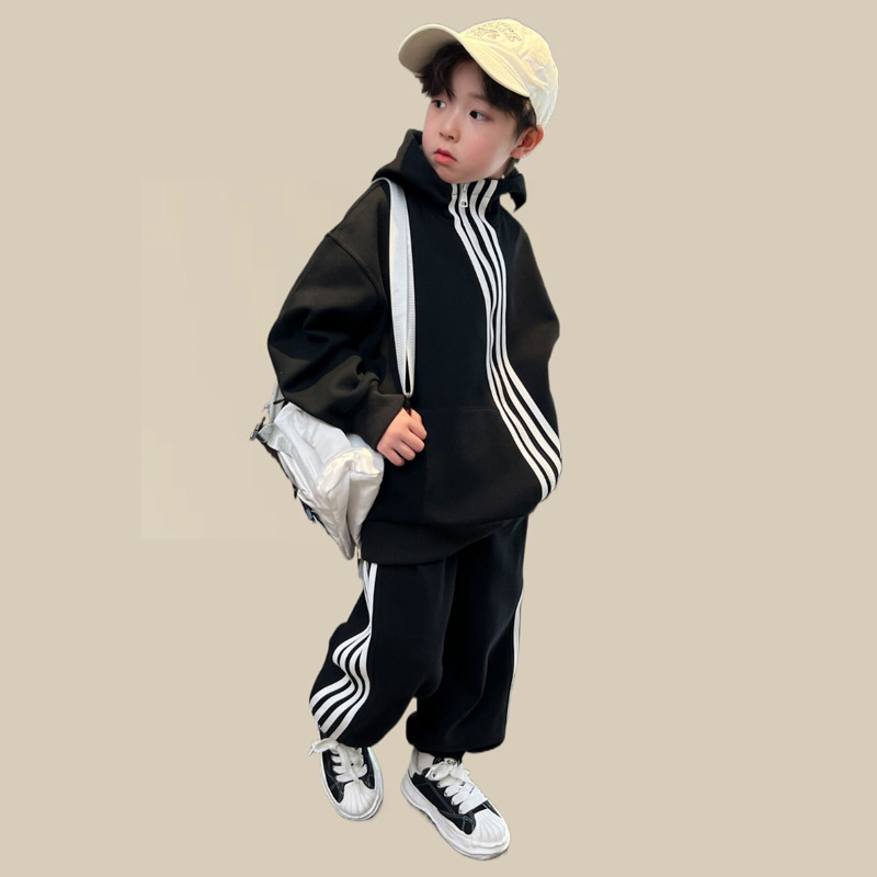 Sportset för barn med hoodie för vår och höst_voghion.com