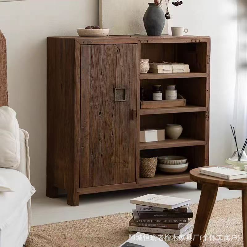 Wabi-Sabi Style Home Sideboard Living Room Wall Tea Cabinet Entrance Simple Storage Cabinet Home Shoe Cabinet