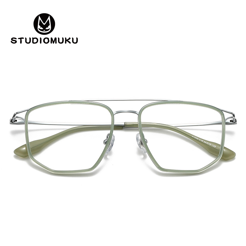 Gafas de madera STUDIOMUKU Estructura exquisita y montura de gafas de doble viga
