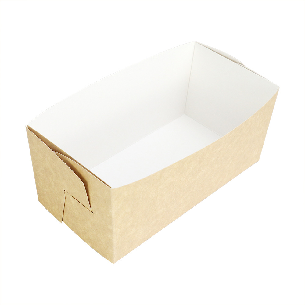 Inventario al por mayor almohada dorada pastel de papel paquete de almohada de torrada rectangular desechable horneado resistente a altas temperaturas molde de papel