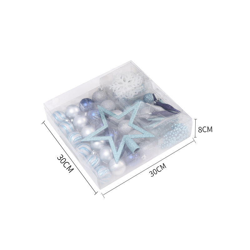 Transfronterizo Amazon para Navidad caja de decoración de bolas de luz, árbol de Navidad colgante, decoración, bolsas de regalo de bolas de galvanoplastia pintadas