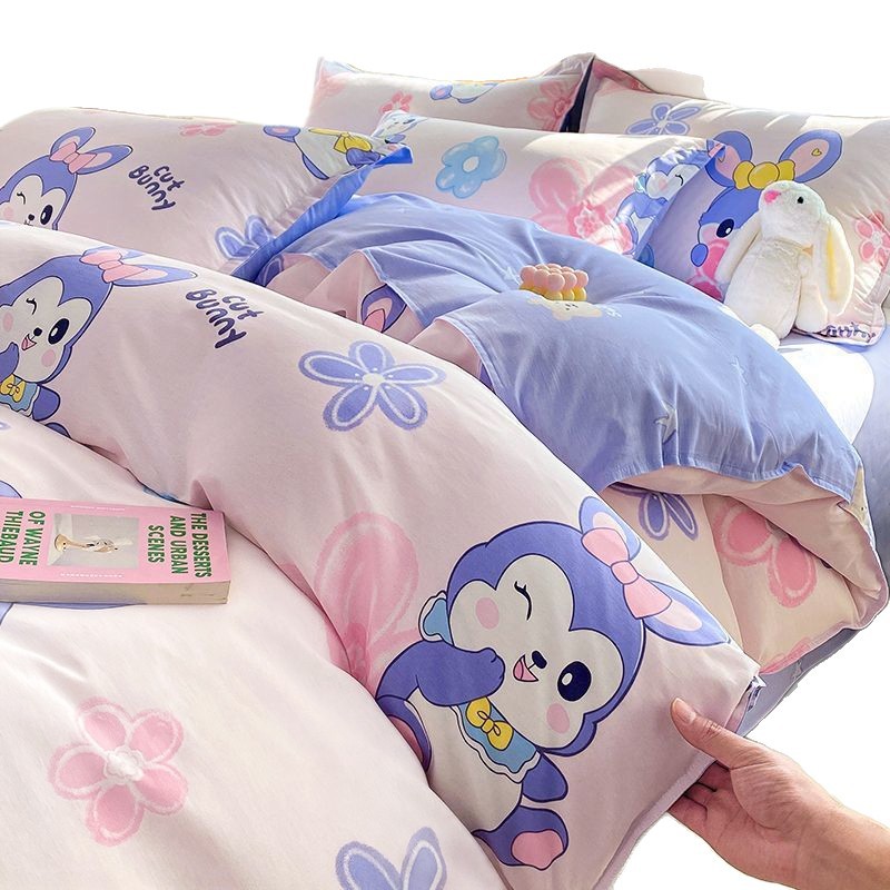 Funda de edredón de algodón de una sola pieza 150x200x230 dormitorio de estudiantes funda de edredón de algodón individual 1 metro 5 sábana 180x220 mujeres