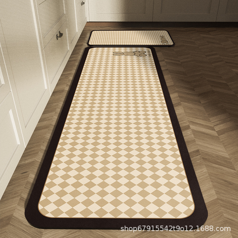 미끄럼 방지 먼지-마름모 토끼