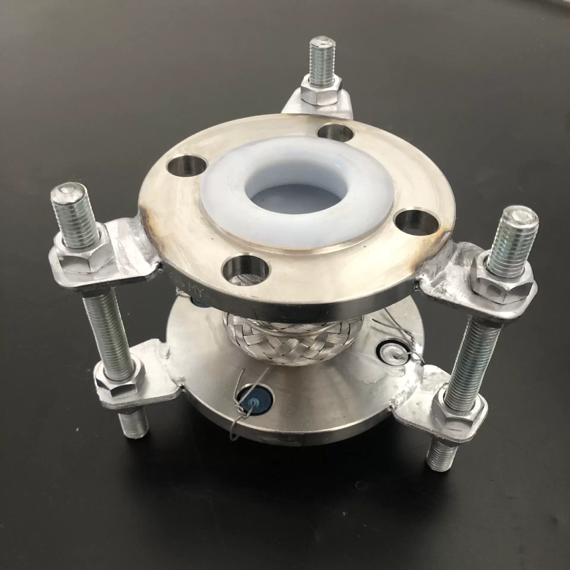 特氟龙钢网补偿器膨胀节 纯四氟加钢网补偿器 聚四氟乙烯补偿器