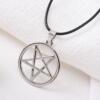 3D Black Vehicle Pentagon Satan logo necklace cross -border hot selling anime peripheral