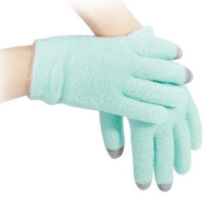 Hand Mask foot mask gel gloves feather yarn touch screen gloves green foot cover SPA hand foot gloves