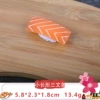Royal blue long salmon sushi