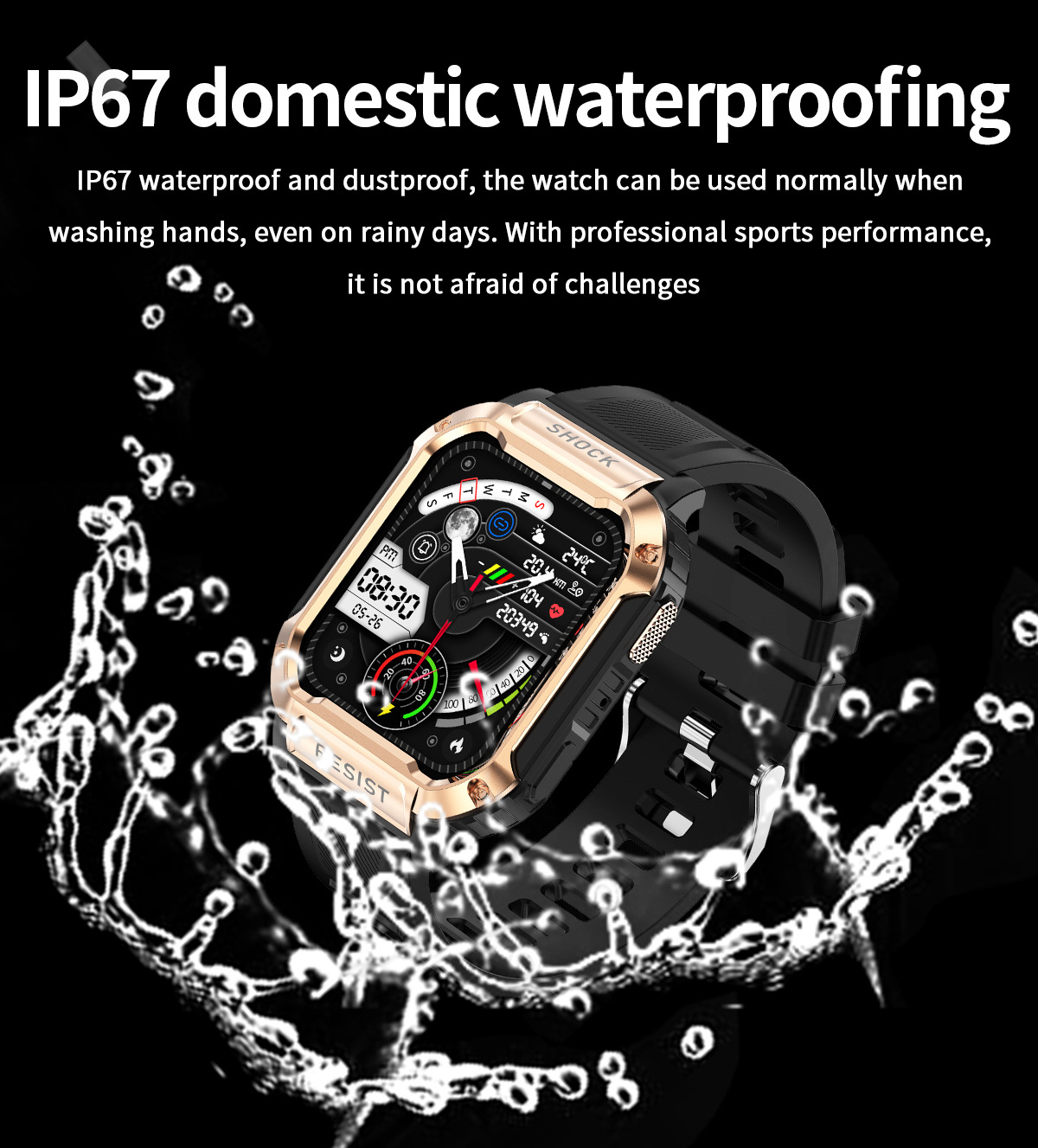 NK36 Smart Watch orologio da polso da uomo da 1,83 pollici chiamata Bluetooth_voghion.com