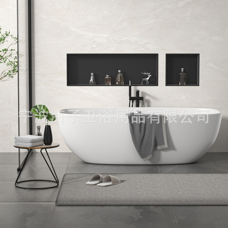 Inch 304 stainless steel niche inlay design factory direct large capacity storage modern bathroom special