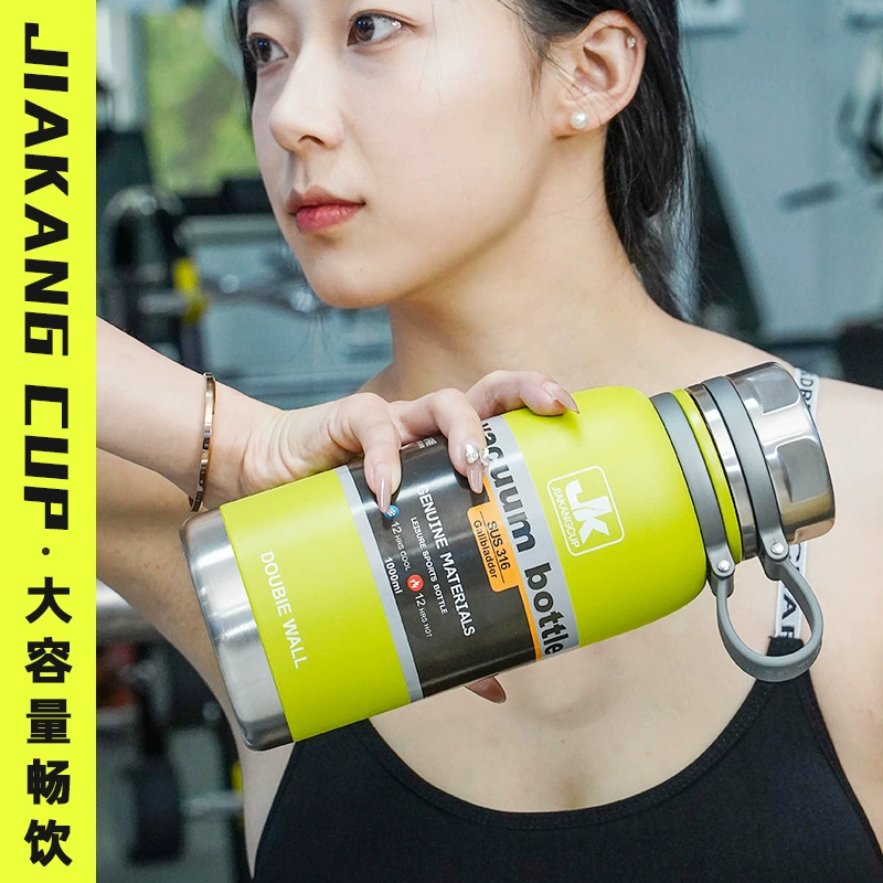 Цельнометаллический термос из нержавеющей стали 316, спортивный чайник на открытом воздухе для мужчин и женщин, портативная чашка для воды большой емкости для разделения чая летом