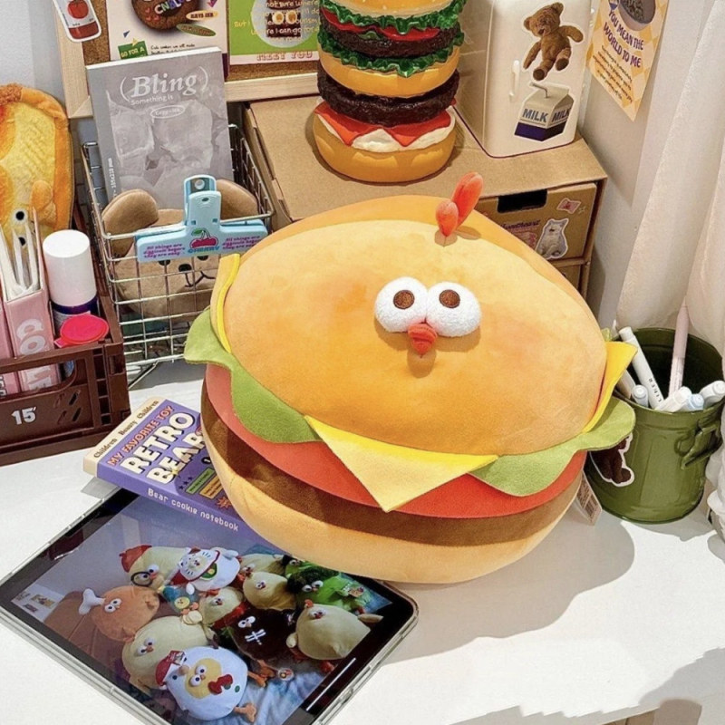 かわいい漫画ひよこ公仔ハンバーグ鶏人形脚脚全シリーズソフト萌えぬいぐるみ女の子誕生日プレゼント|undefined