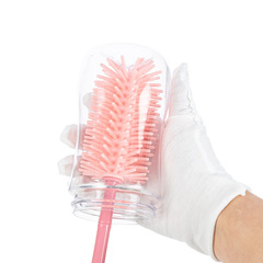 Pibabette Hanging Bottle Brush 2-in-1 Bottle and Nipple Cleaning Brush with Long Handle Rotating Bottle Brush Model 73288