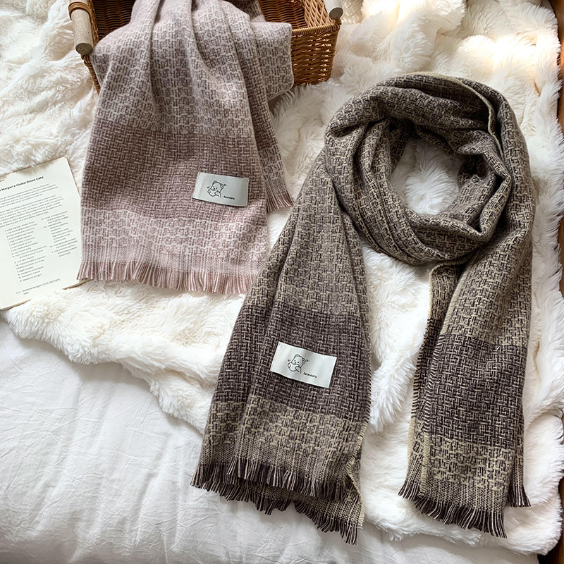 Bufandas de invierno femeninas de alta calidad 2025 nuevo estilo coreano de cachemira pequeña fragancia de moda bufandas cálidas