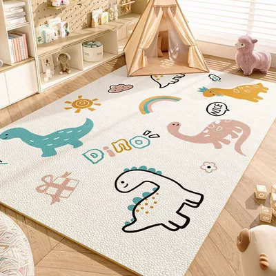Mat, One-Touch Clean Floor Mat, Avtomobil döşəmə paspasları - dinosaur-family-6090cm-one-touch-clean