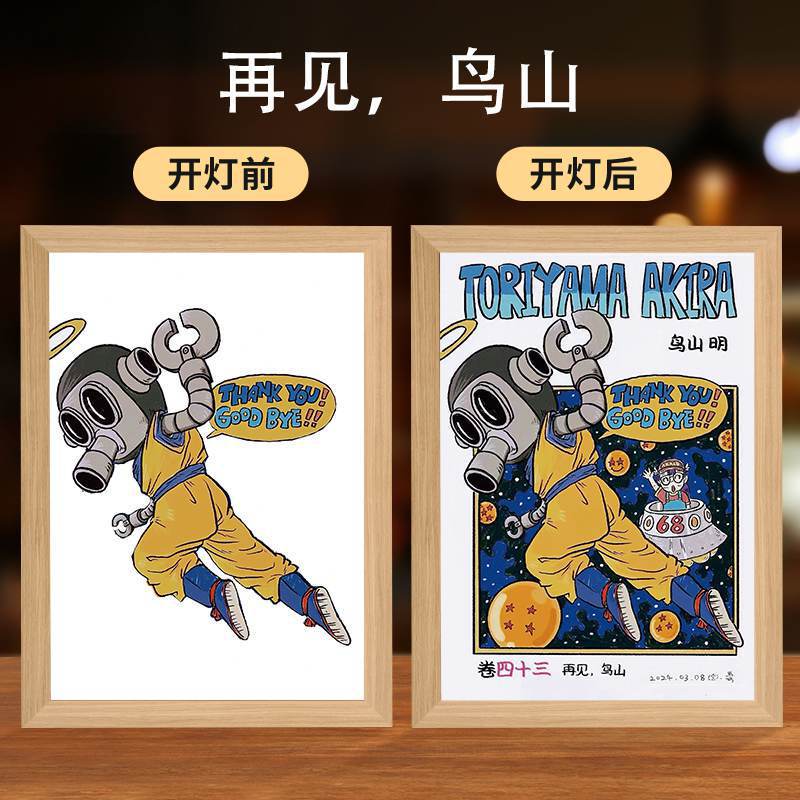 ディザトーンDIY創意フレーム画照明画置物両用鏡フレーム画完璧な世界火影包郵便|undefined