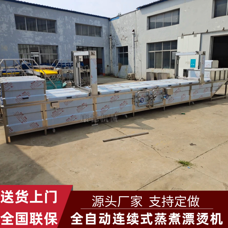 蔬菜预处理杀青漂烫机 山野菜连续式焯水设备 供应蘑菇漂烫蒸煮机