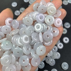 ミャンマー産A級翡翠平安扣13mmペンダントルースビーズ玉半製品DIYジュエリーディスペンサー卸売