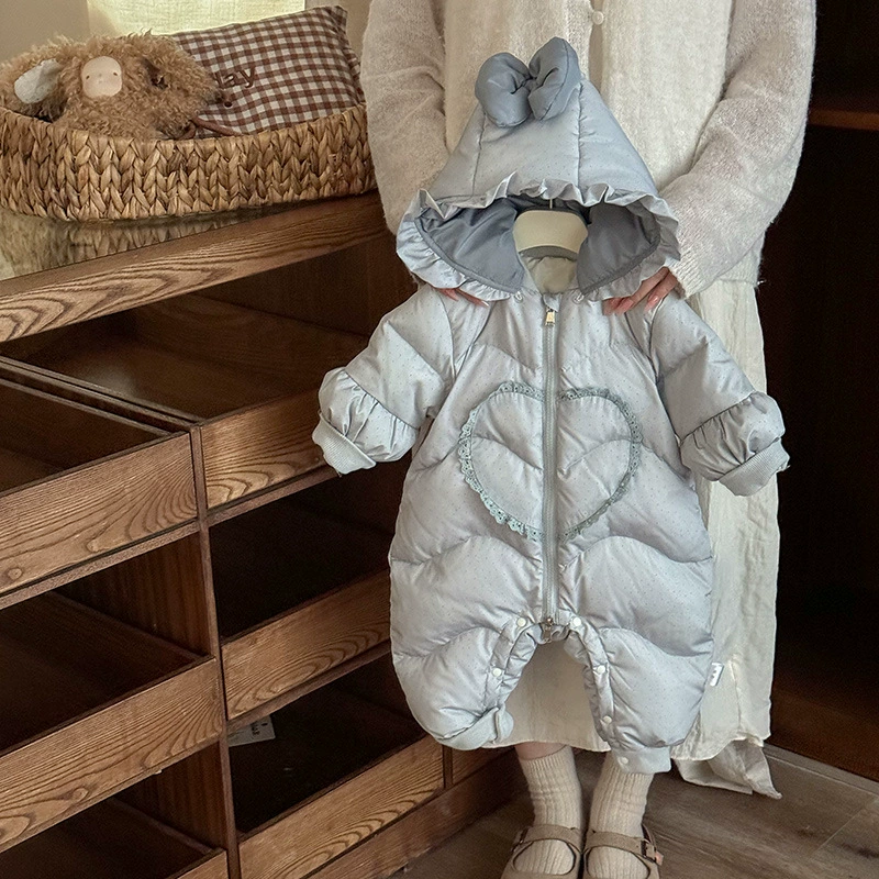 Детские пуховики зимние детские комбинезоны пуховики для девочек теплые белые утки