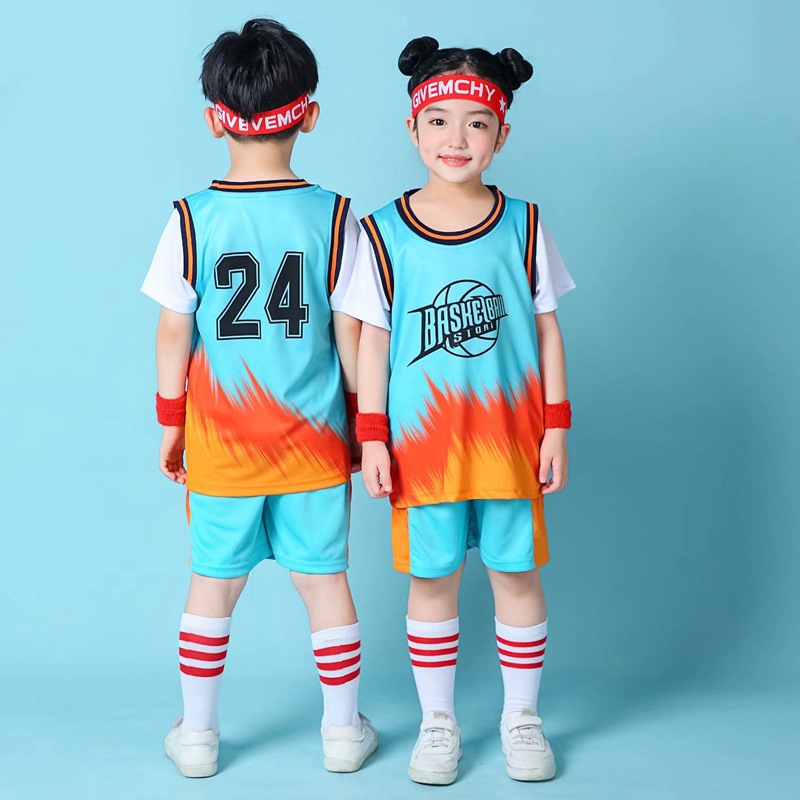 Children's Basketball Suit Boys and Girls Kindergarten Competition Training Suit Primary School Children's June 1 Performance Suit Jersey