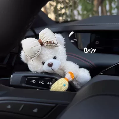 Other Automotive Interior Supplies Pet Bear Screen Ornaments - holding-white-bear-candy