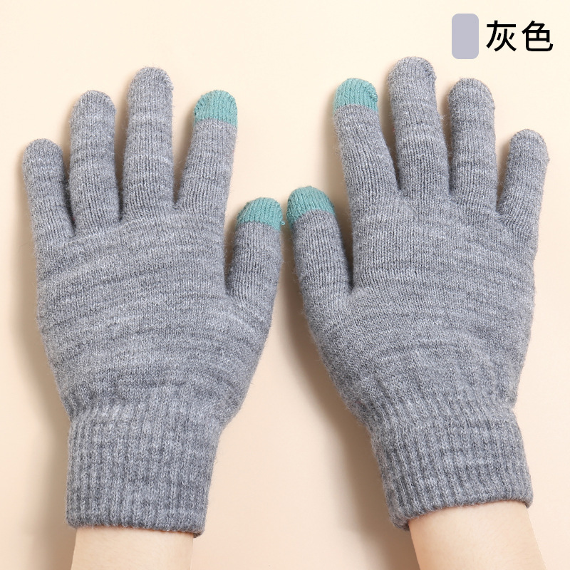 Guantes cálidos con pantalla táctil y diseño de pata de gato, seleccionados con cuidado, a bajo precio, para mujer, guantes de punto gruesos con forro polar para otoño e invierno, para protección contra el frío.