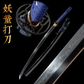 妖童打刀锻打T10钢日本长款刀剑外贸批发full tang katana未开刃