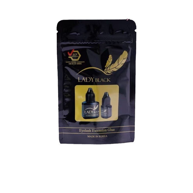 Corea del Sur Lady Black injerto de pegamento de pestañas plantación de pegamento de pestañas de secado rápido fuerte firmeza 5g