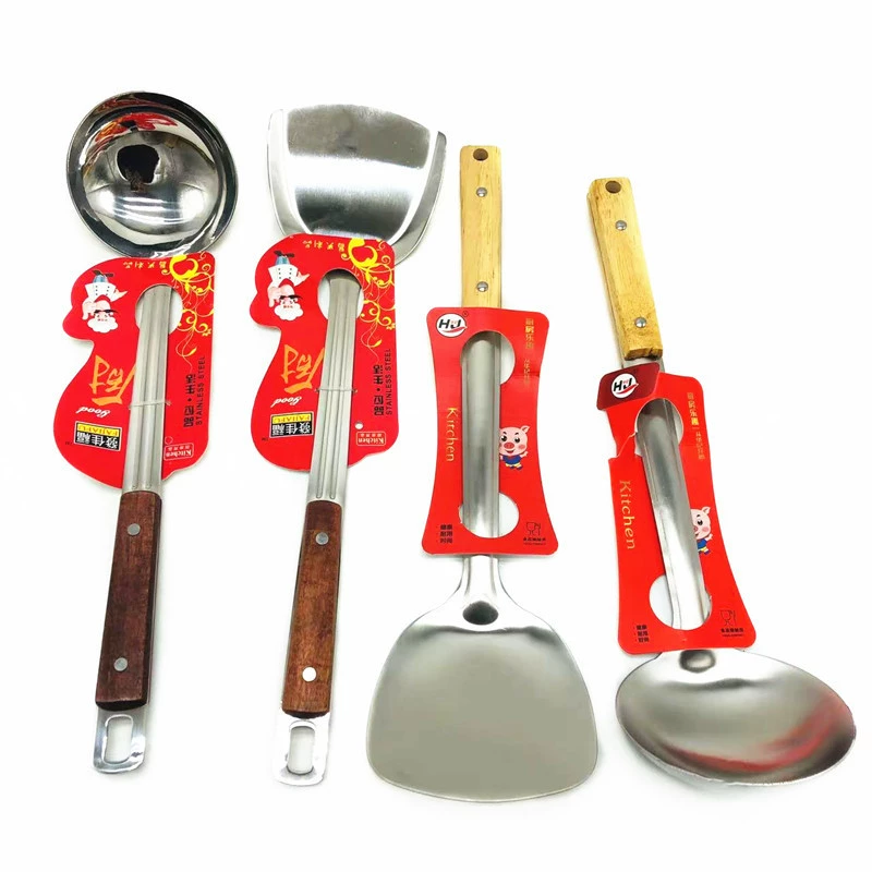 Magnetic stainless steel shovel spoon cooking pot shovel spoon thickened spoon 10 yuan store small department store supplier wholesale