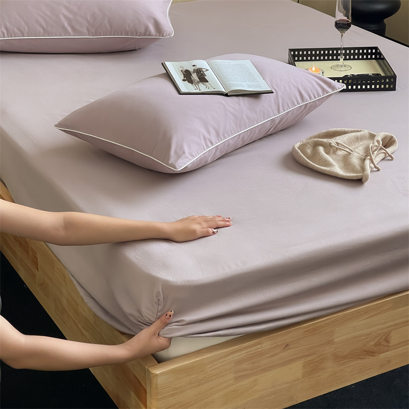 High-end Thickened All-cotton Sanding Bed Cover Single-piece Pure Cotton Mattress Cover for Spring, Autumn and Winter All-inclusive Bed Cover Simmons Dust Cover