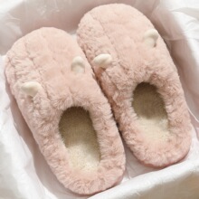 踩屎感棉拖鞋女士秋冬季2025新款家居室内保暖毛毛绒厚底月子拖鞋