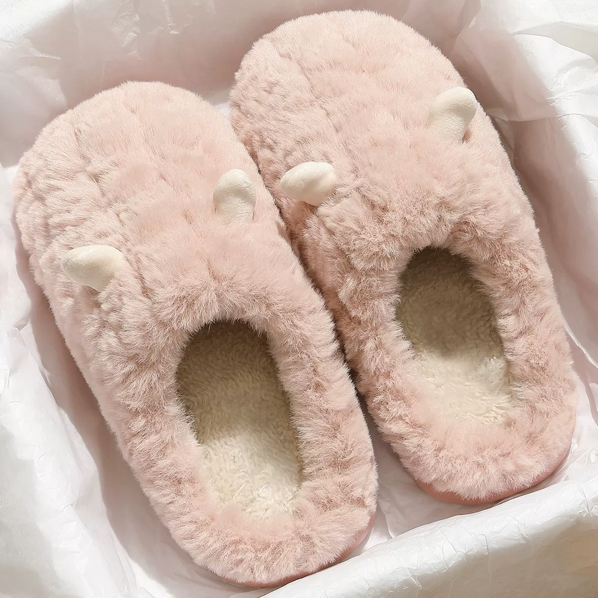 踩屎感棉拖鞋女士秋冬季2025新款家居室内保暖毛毛绒厚底月子拖鞋
